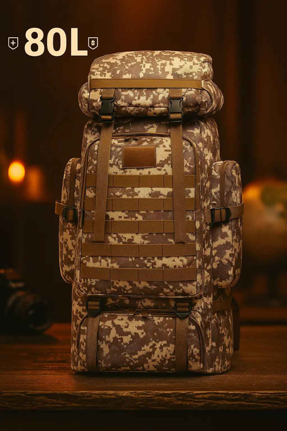 2025 New 80L Waterproof Hiking Backpack for Camping and Trekking - Large Capacity Rucksack for Outdoor Sports, Men and Women