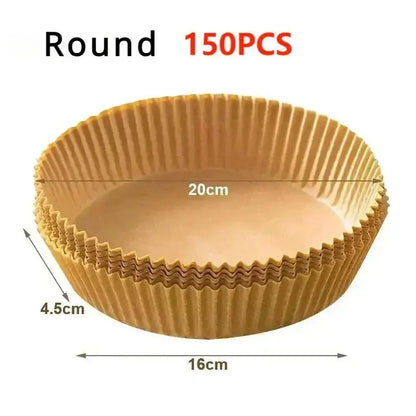 50pcs/set Air Fryer Disposable Paper Parchment Wood Pulp Steamer Cheesecake Air Fryer Accessories Baking Paper For Air Fryer Novara Shop   Novara Shop