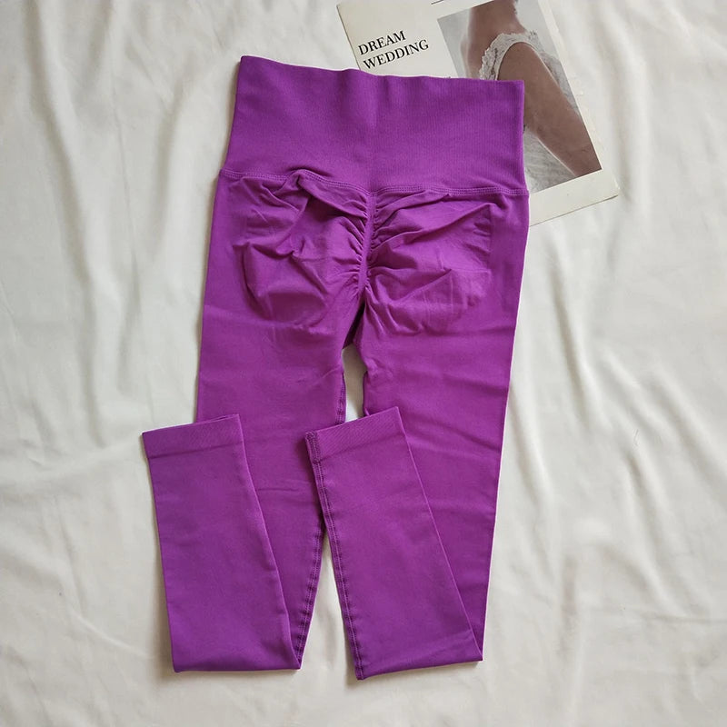 Seamless High Waist Yoga Leggings for Gym, Running, and Sport - Quick Dry Scrunch Butt Pants Novara Shop   Novara Shop