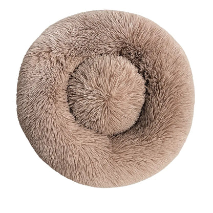 Round Dog Bed Winter Warm Cat Bed Plush Basket for Dog Washable Pet Bed for Small Medium Large Dog Sofa Cat - Novarashop
