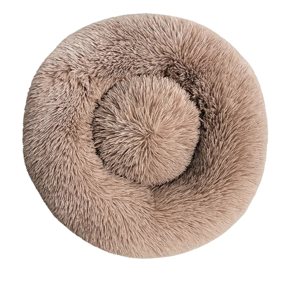 Round Dog Bed Winter Warm Cat Bed Plush Basket for Dog Washable Pet Bed for Small Medium Large Dog Sofa Cat - Novarashop