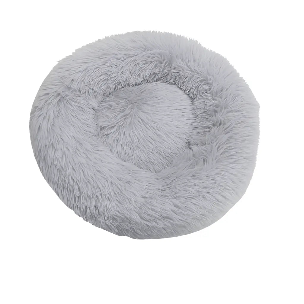 Round Dog Bed Winter Warm Cat Bed Plush Basket for Dog Washable Pet Bed for Small Medium Large Dog Sofa Cat - Novarashop