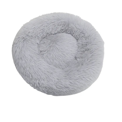 Round Dog Bed Winter Warm Cat Bed Plush Basket for Dog Washable Pet Bed for Small Medium Large Dog Sofa Cat - Novarashop