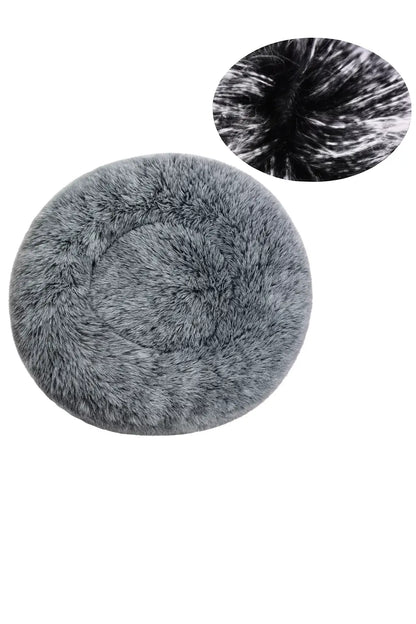 Round Dog Bed Winter Warm Cat Bed Plush Basket for Dog Washable Pet Bed for Small Medium Large Dog Sofa Cat - Novarashop