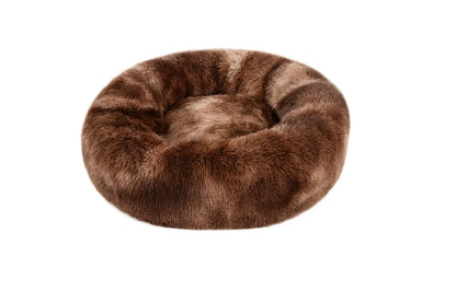 Round Dog Bed Winter Warm Cat Bed Plush Basket for Dog Washable Pet Bed for Small Medium Large Dog Sofa Cat - Novarashop