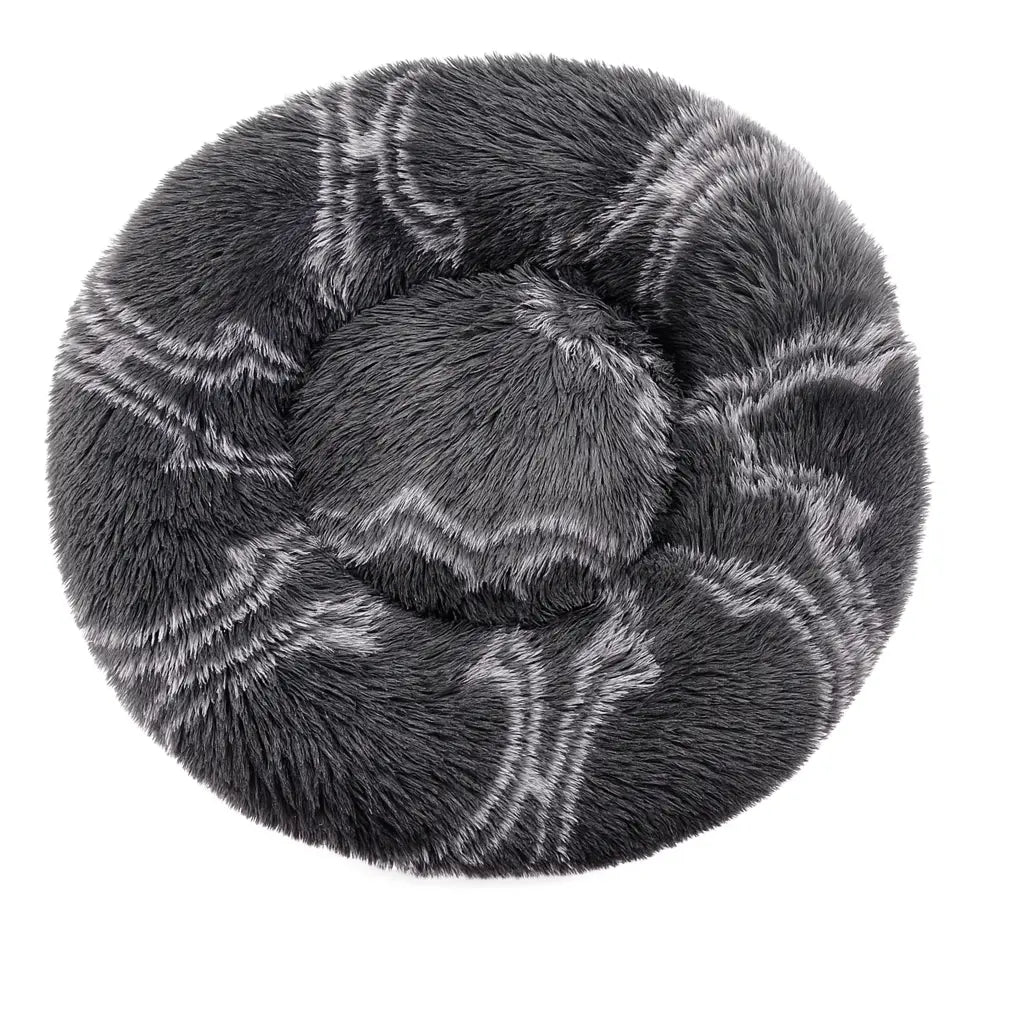 Round Dog Bed Winter Warm Cat Bed Plush Basket for Dog Washable Pet Bed for Small Medium Large Dog Sofa Cat - Novarashop