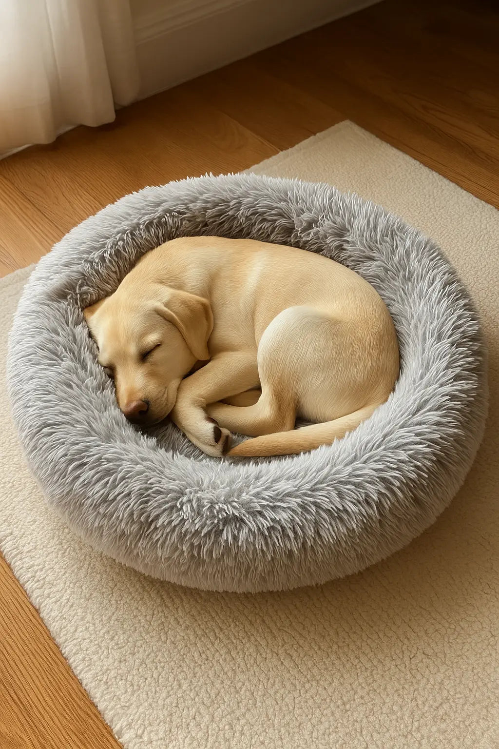 Round Dog Bed Winter Warm Cat Bed Plush Basket for Dog Washable Pet Bed for Small Medium Large Dog Sofa Cat - Novarashop