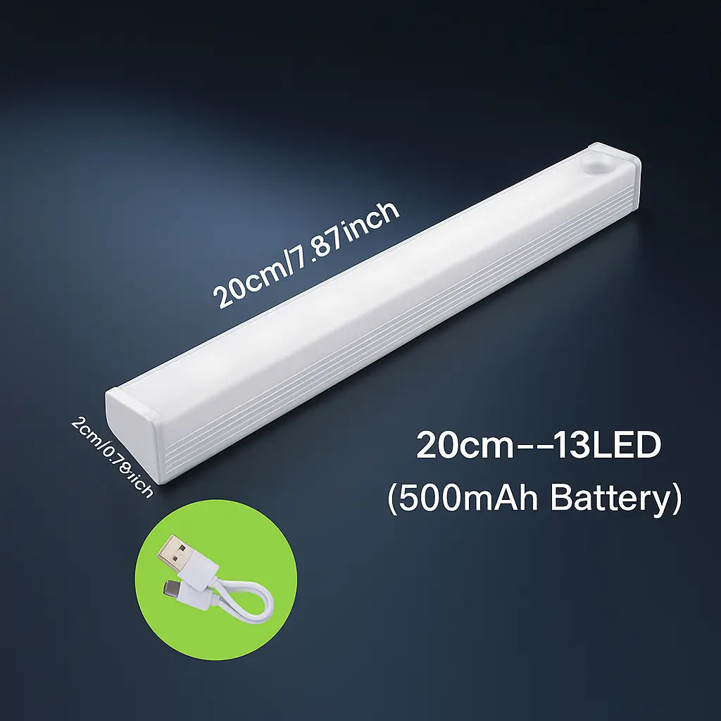 Motion sensor LED night light for cabinet and wardrobe lighting