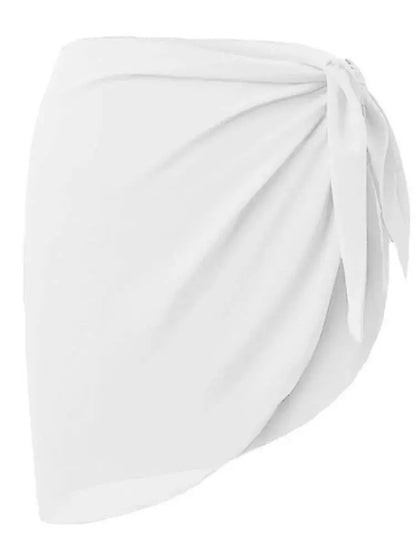 Summer Women Short Swimsuit Coverups Beach Bikini Wrap Sheer Skirt Chiffon Scarf See Through Cover Ups for Swimwear Novara Shop   Novara Shop
