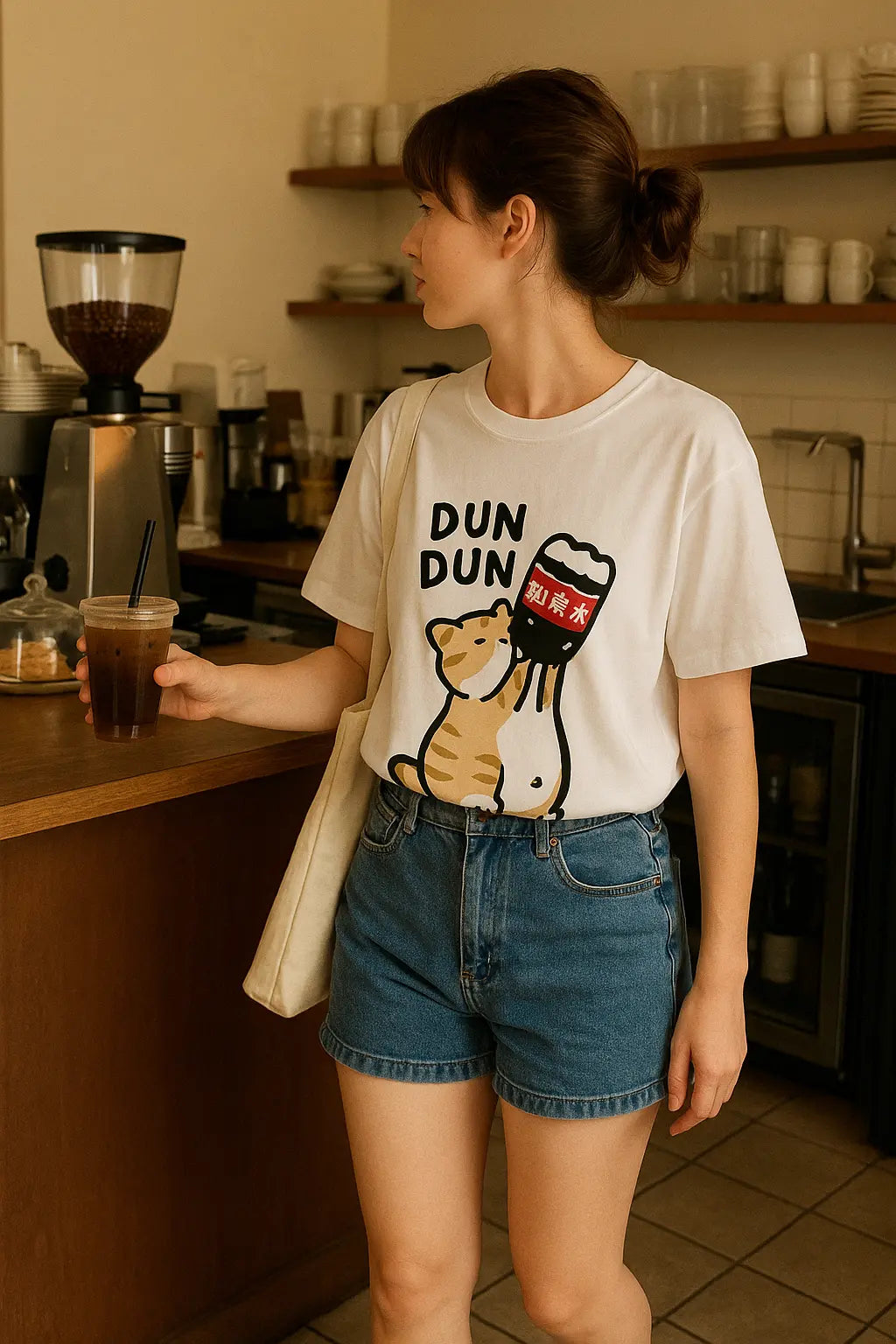 T Shirt Cat Chinoiserie Style Funny Summer Retro Trend Cartoon Kitten Tops Tee T-shirt Women Design Lovers Casual Short Sleeved - Novarashop