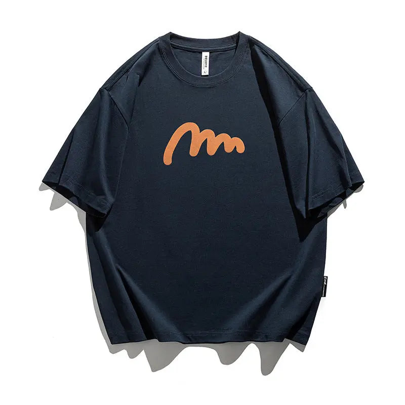 Fashion Cotton Print Short Sleeve T-shirt Men Novara Shop  36.58 Novara Shop Navy Blue / XL  36.58