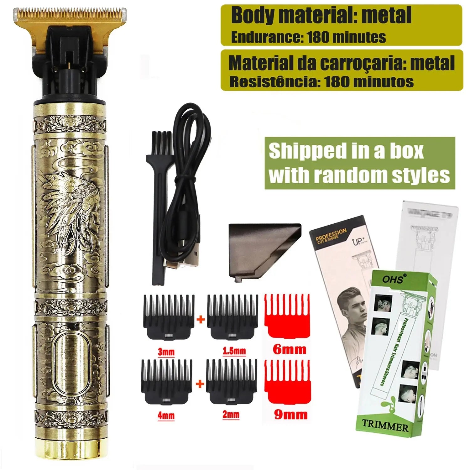 Vintage T9 Hair Clipper Beard Shaving Body Hair Trimmer Clippers Electric Men Haircut Machine 0mm Barber Shaver Novara Shop   Novara Shop