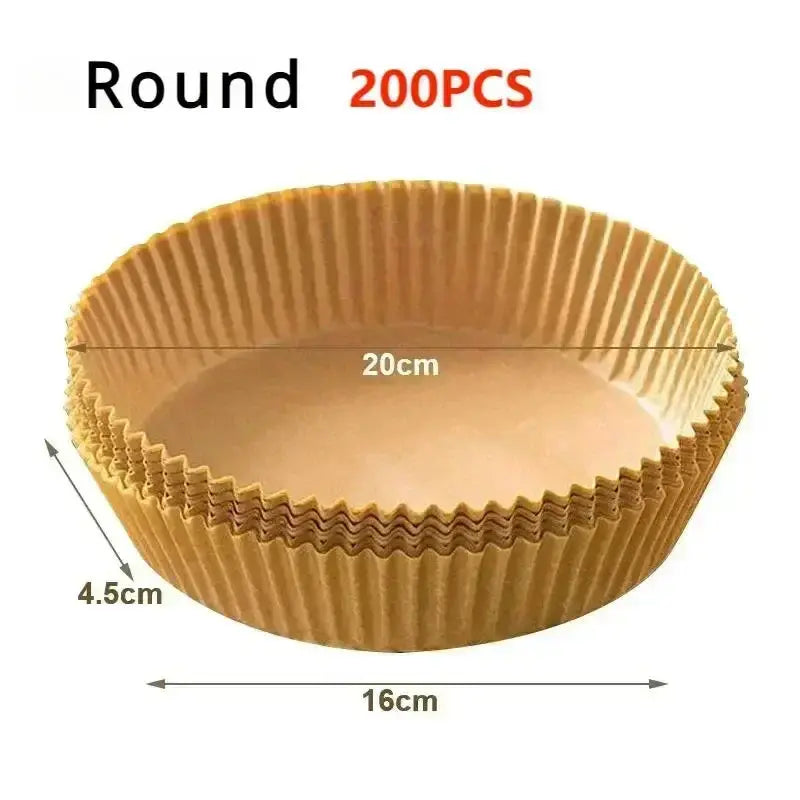 50pcs/set Air Fryer Disposable Paper Parchment Wood Pulp Steamer Cheesecake Air Fryer Accessories Baking Paper For Air Fryer Novara Shop   Novara Shop
