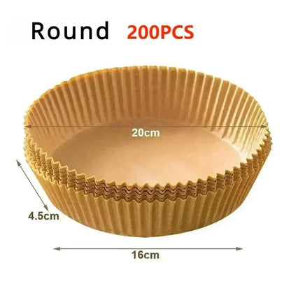50pcs/set Air Fryer Disposable Paper Parchment Wood Pulp Steamer Cheesecake Air Fryer Accessories Baking Paper For Air Fryer Novara Shop   Novara Shop