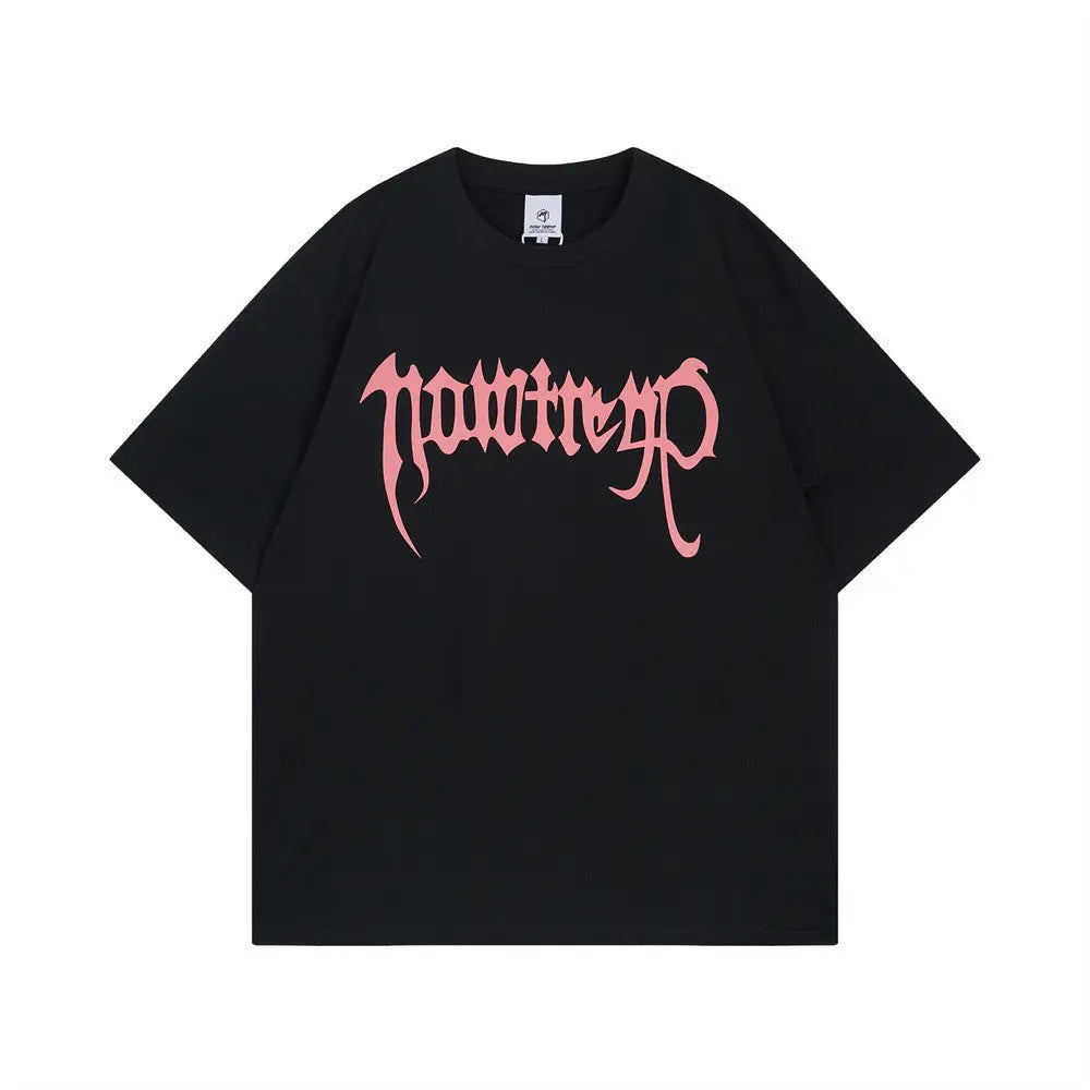 Art Letter Print Short-sleeve Punk High Street Novara Shop  37.00 Novara Shop Black / XXL  37.00