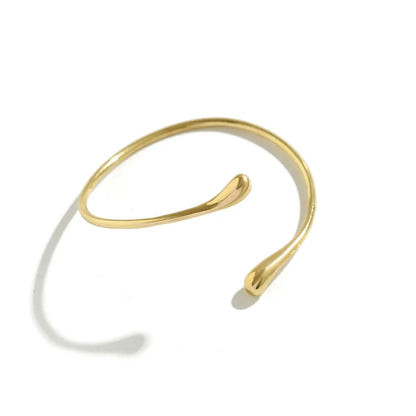 Ingemark Simple Vintage Water Drop Open Cuff Bangles fft New - Novarashop