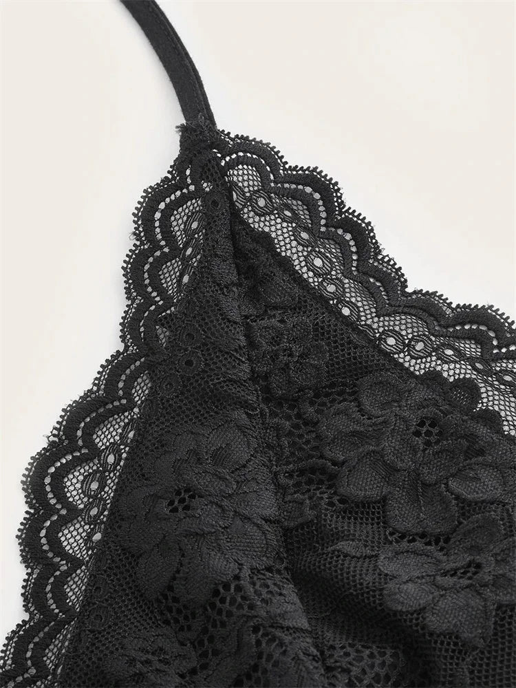Goth Grunge Halter Top - Black Lace Patchwork Backless Ruched Tank Top for Women | Y2K Summer Streetwear Novara Shop   Novara Shop