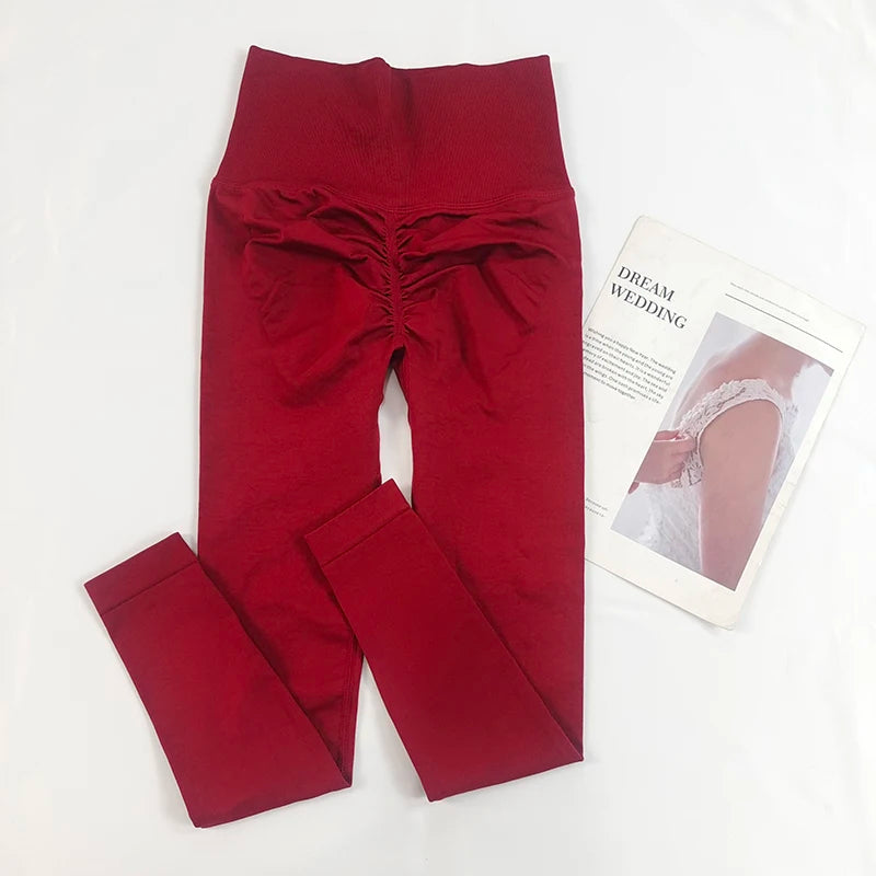 Seamless High Waist Yoga Leggings for Gym, Running, and Sport - Quick Dry Scrunch Butt Pants Novara Shop   Novara Shop