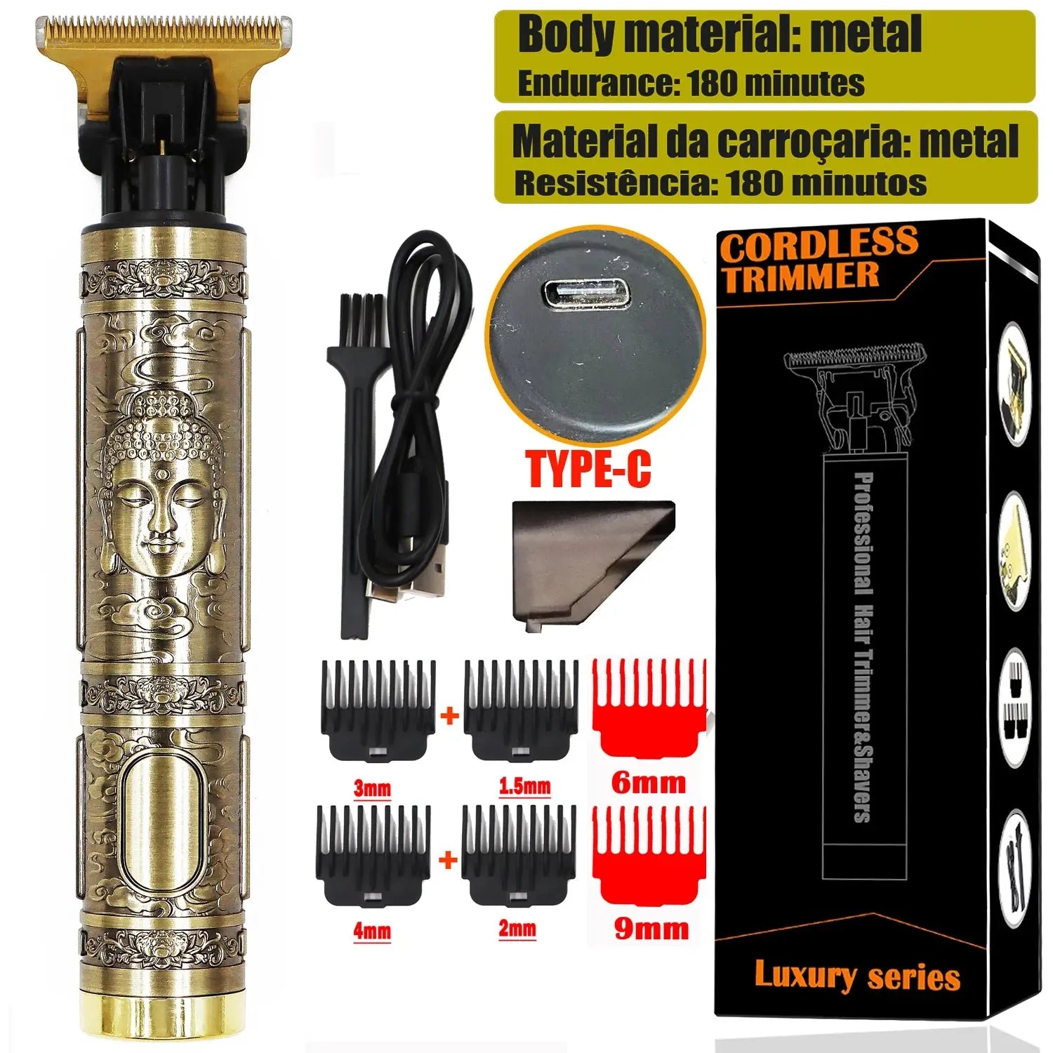 Vintage T9 Hair Clipper Beard Shaving Body Hair Trimmer Clippers Electric Men Haircut Machine 0mm Barber Shaver Novara Shop   Novara Shop