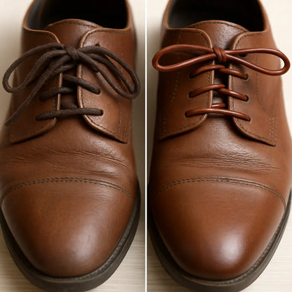 Leather Shoe Laces | Round Waxed Laces | Novara Shop