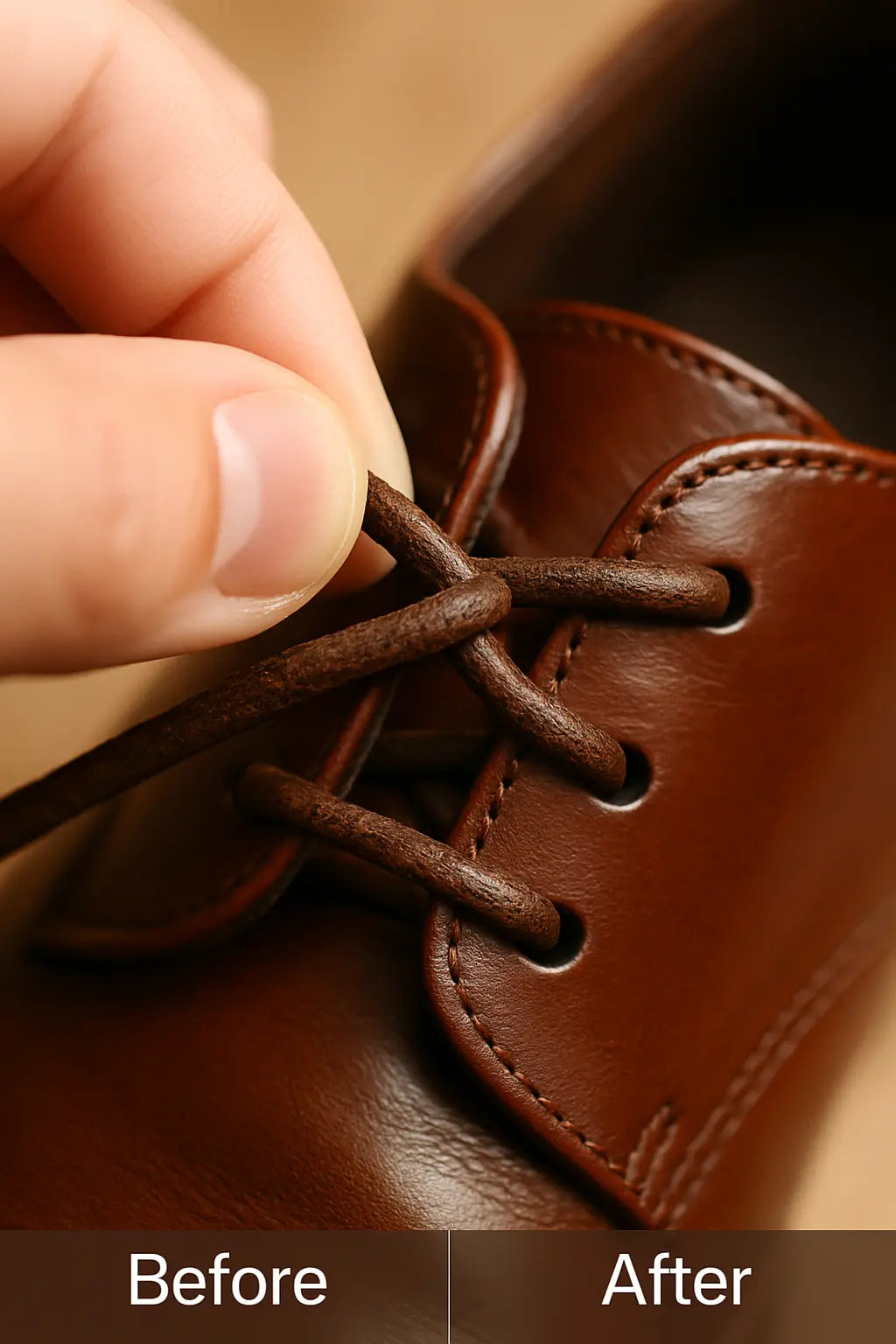 Leather Shoe Laces | Round Waxed Laces | Novara Shop