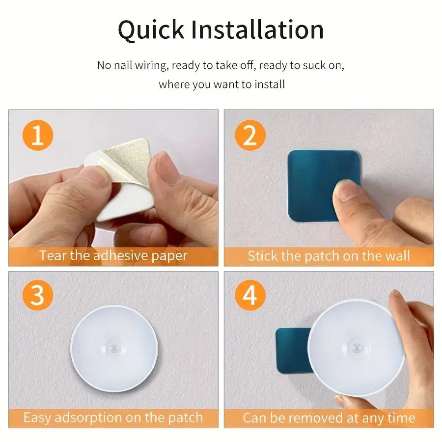 1pc Wireless Motion Sensor Night Light, Bedroom Decor Light, Intelligent Induction Lamp, for Staircase Closet Room Step Lighting Novara Shop   Novara Shop