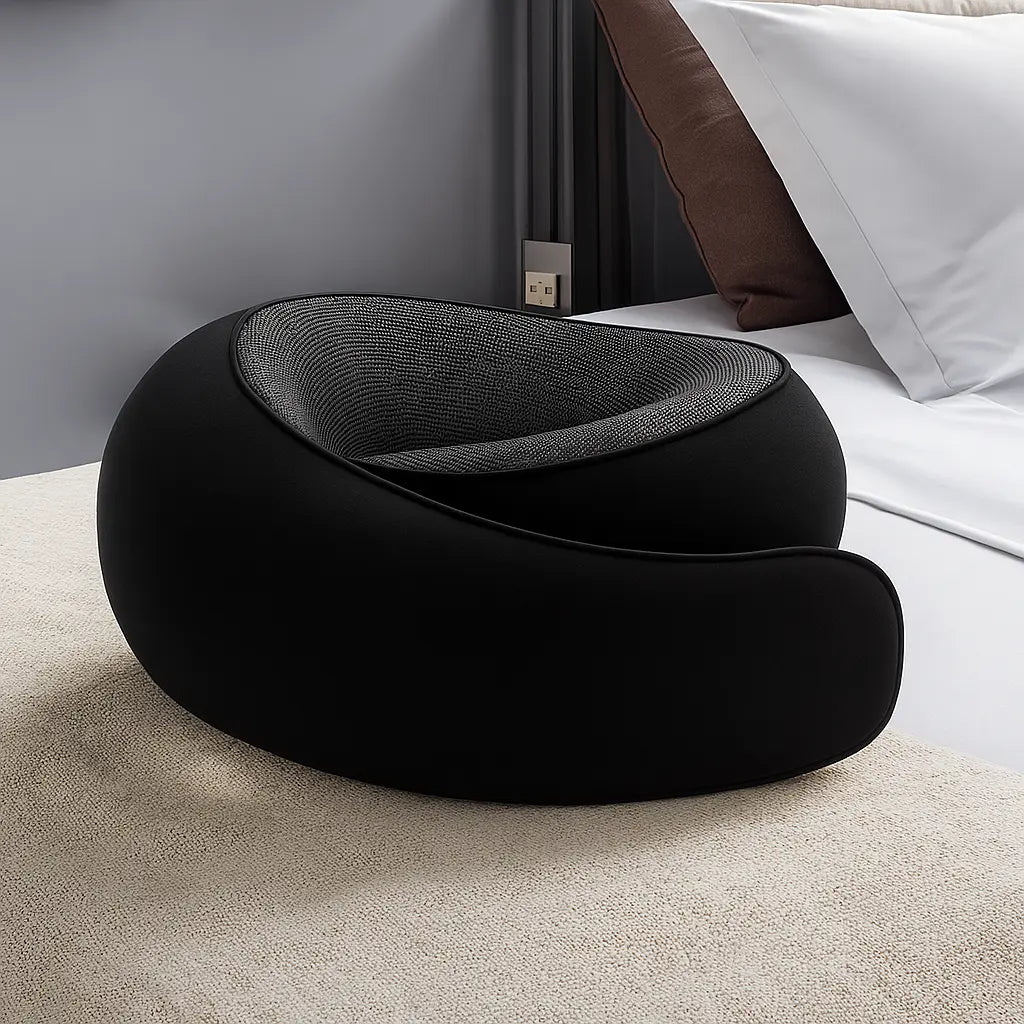 Memory Foam Travel Neck Pillow U-shaped Pillow Snail Style Travel Neck Support Portable Adjustable Soft Noon Break Sleep Pillows - Novarashop