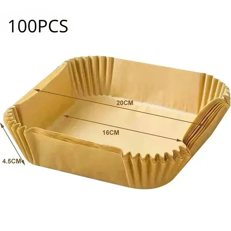50pcs/set Air Fryer Disposable Paper Parchment Wood Pulp Steamer Cheesecake Air Fryer Accessories Baking Paper For Air Fryer Novara Shop   Novara Shop