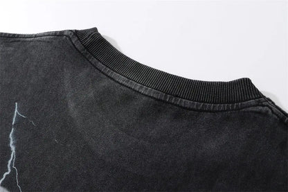 Devil Print Washed T-shirt Men Novara Shop Devil Print Washed T-shirt Men  Novara Shop  Devil Print Washed T-shirt Men