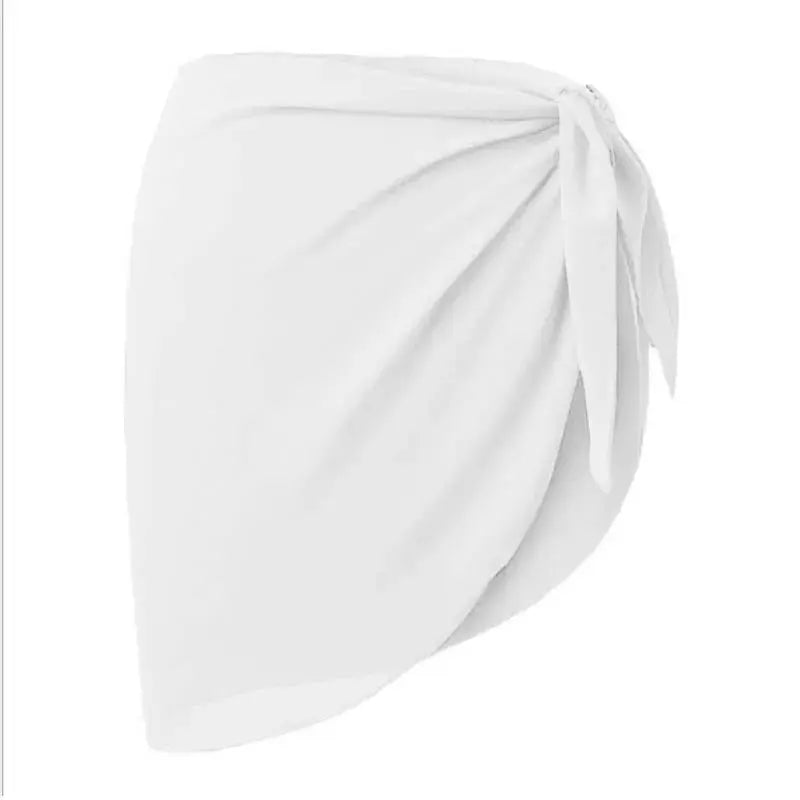 Summer Women Short Swimsuit Coverups Beach Bikini Wrap Sheer Skirt Chiffon Scarf See Through Cover Ups for Swimwear Novara Shop   Novara Shop