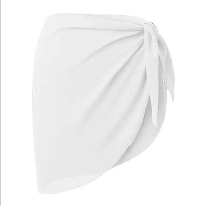 Summer Women Short Swimsuit Coverups Beach Bikini Wrap Sheer Skirt Chiffon Scarf See Through Cover Ups for Swimwear Novara Shop   Novara Shop