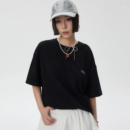 Letter Print Short-sleeve T-shirt For Women Novara Shop   Novara Shop