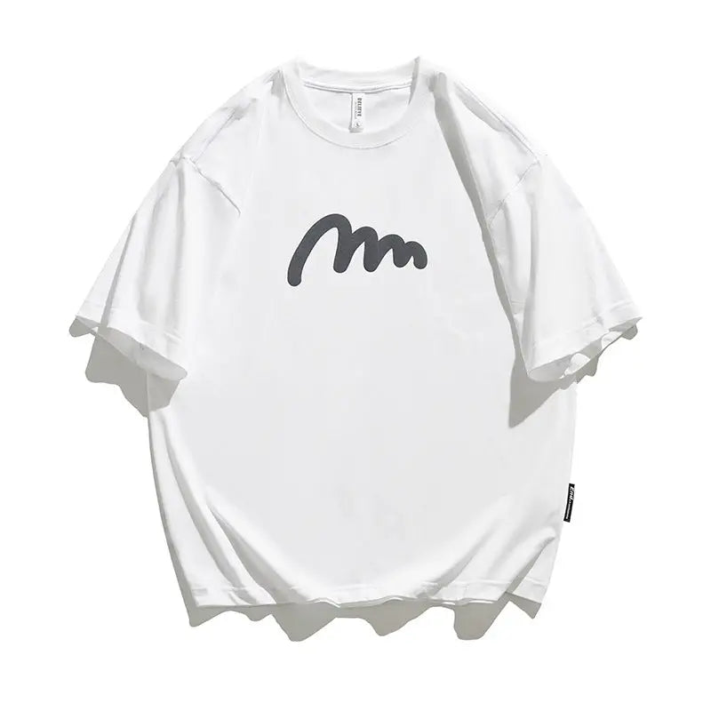 Fashion Cotton Print Short Sleeve T-shirt Men Novara Shop  36.58 Novara Shop White / XL  36.58