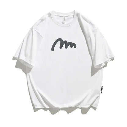 Fashion Cotton Print Short Sleeve T-shirt Men Novara Shop  36.58 Novara Shop White / XL  36.58