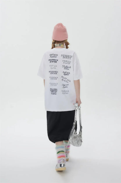 Letter Print Short-sleeve T-shirt For Women Novara Shop   Novara Shop