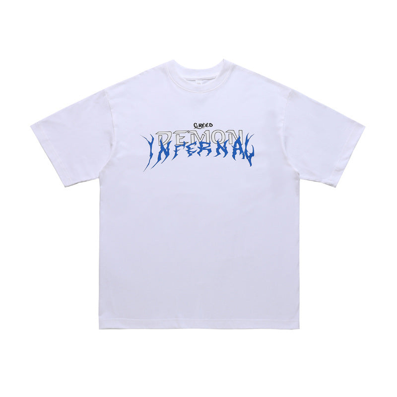 High Street Gothic Printed Double Yarn Heavy Drop Shoulder Novara Shop  44.00 Novara Shop White / XXL  44.00