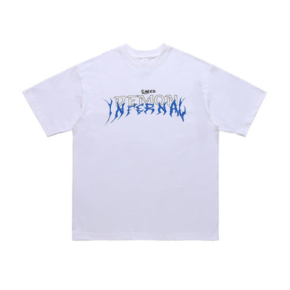 High Street Gothic Printed Double Yarn Heavy Drop Shoulder Novara Shop  44.00 Novara Shop White / XXL  44.00