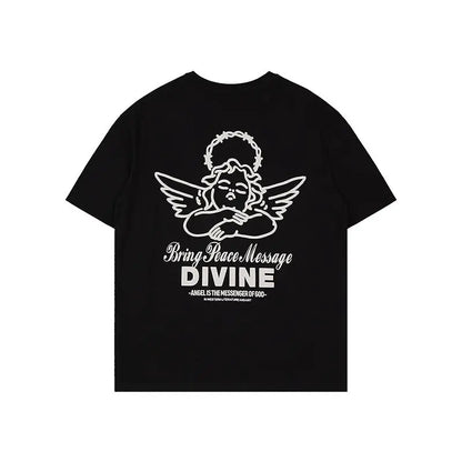 Original Angel Print T-shirt Novara Shop  47.00 Novara Shop Black / XXL  47.00