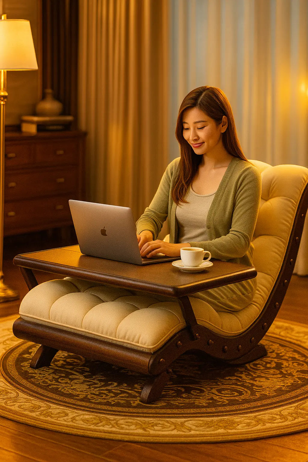 Warming Banana Rocking Chair Simple Lazy Solid Wood Single Sofa New Balcony Lounge Chair Living Room Home Retro Leisure Shake - Novarashop
