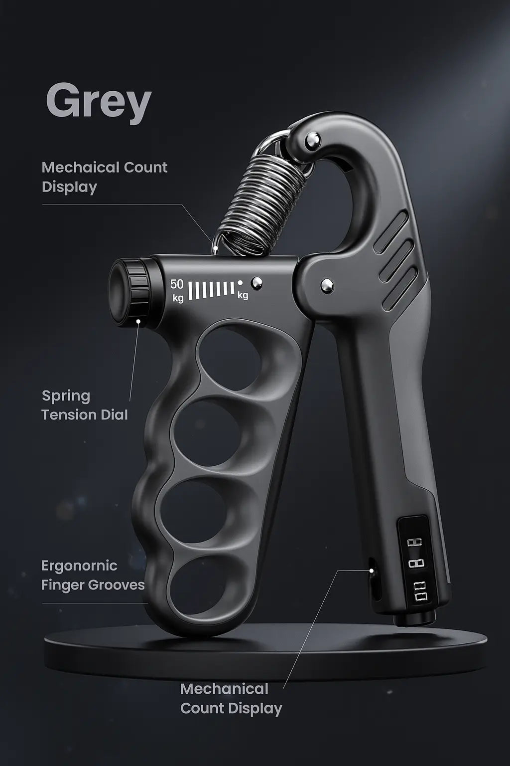 5-100KG Electronic Counting Adjustable Grip For Rehabilitation Hand Muscle Strength Gym Wrist Strengthener Recovery Fitness - Novarashop