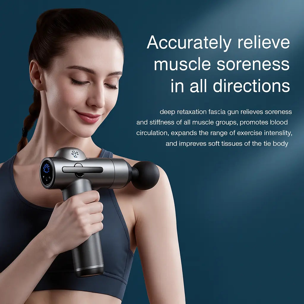 Portable Fascia Gun Vibration Massage Gun For Body Neck Back Deep Muscle Relaxation Fitness Slimming One Head - Novarashop