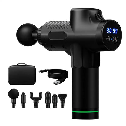 Portable Fascia Gun Vibration Massage Gun For Body Neck Back Deep Muscle Relaxation Fitness Slimming One Head - Novarashop