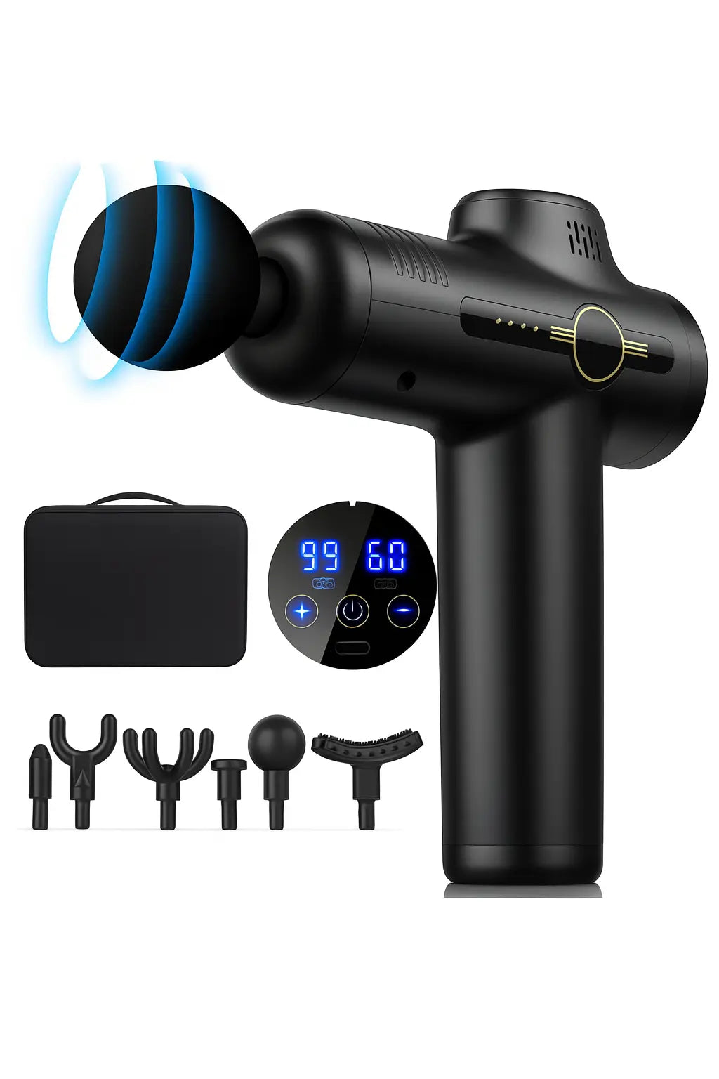 Portable Fascia Gun Vibration Massage Gun For Body Neck Back Deep Muscle Relaxation Fitness Slimming One Head - Novarashop