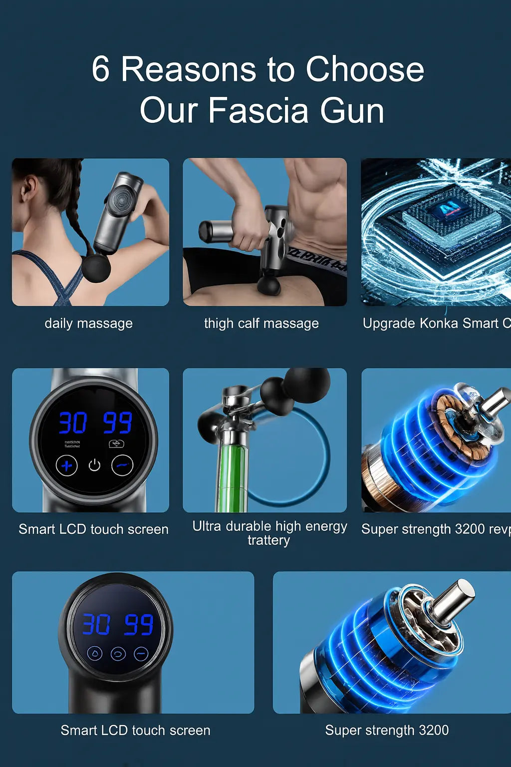 Portable Fascia Gun Vibration Massage Gun For Body Neck Back Deep Muscle Relaxation Fitness Slimming One Head - Novarashop