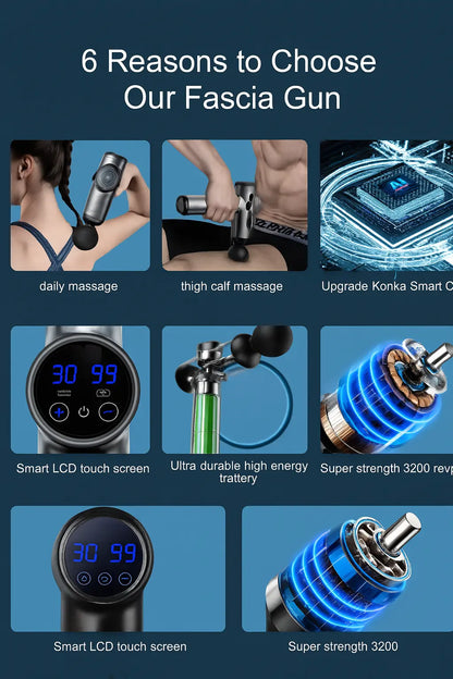 Portable Fascia Gun Vibration Massage Gun For Body Neck Back Deep Muscle Relaxation Fitness Slimming One Head - Novarashop