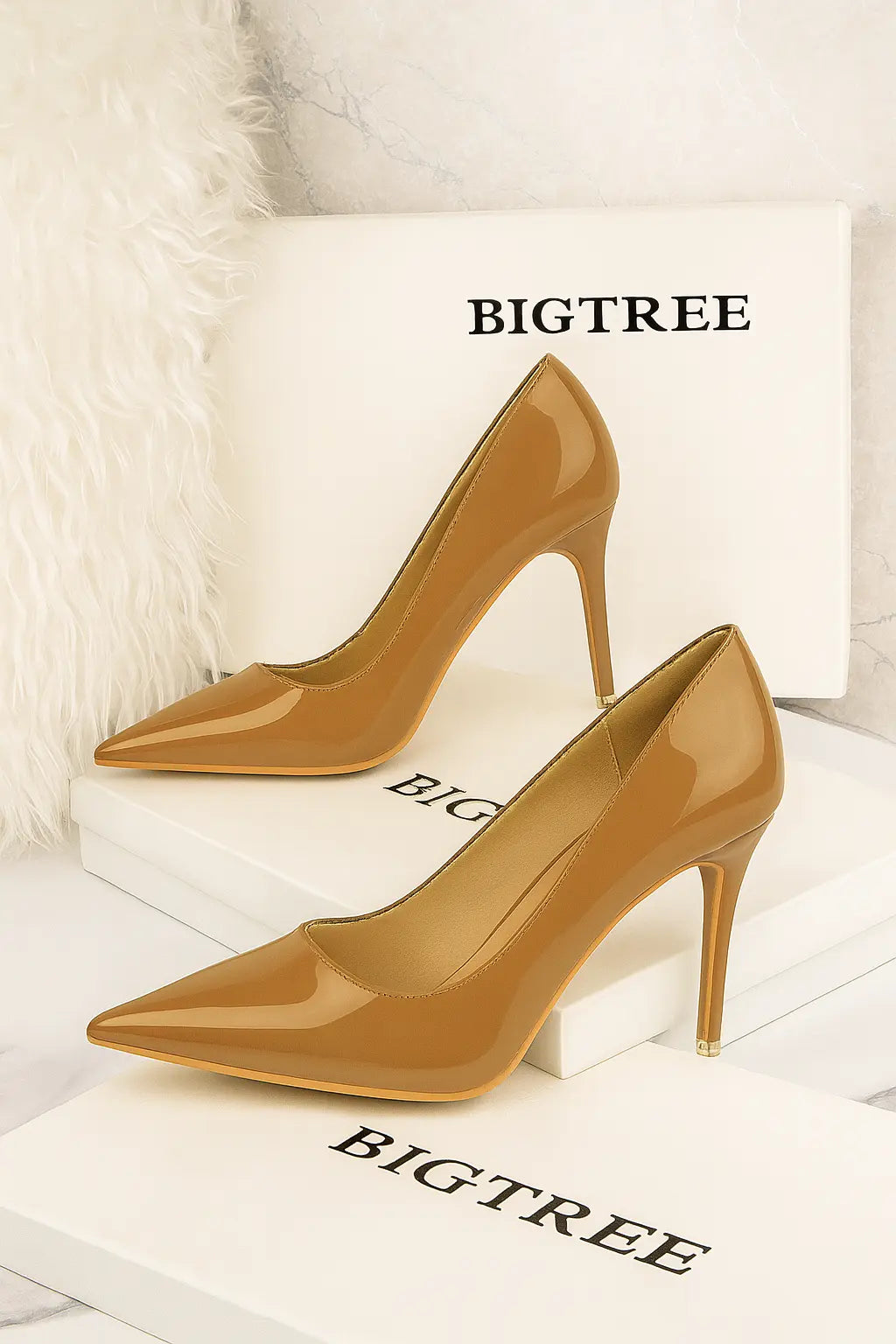 Autumn Patent Leather Concise Women&