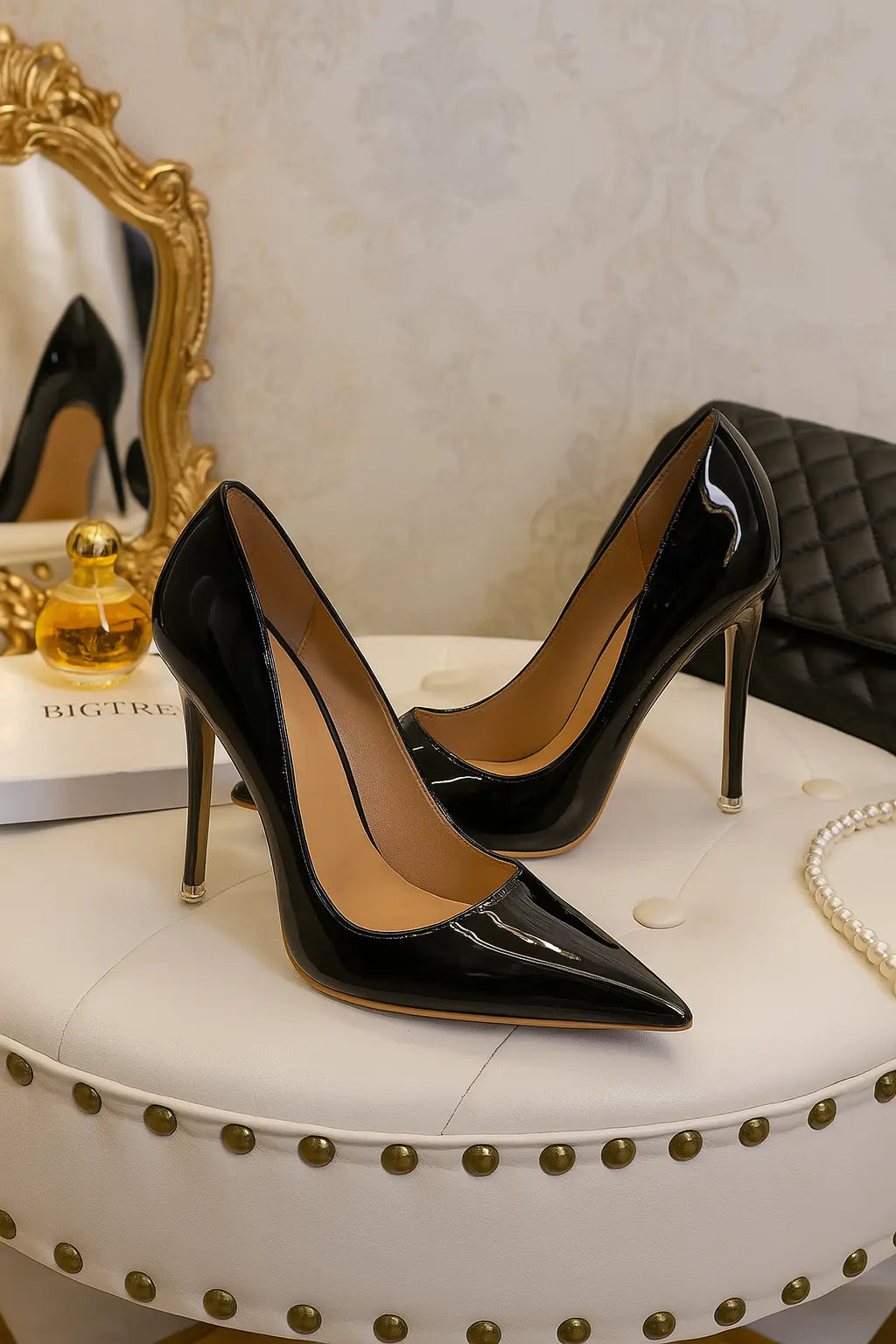 Autumn Patent Leather Concise Women&