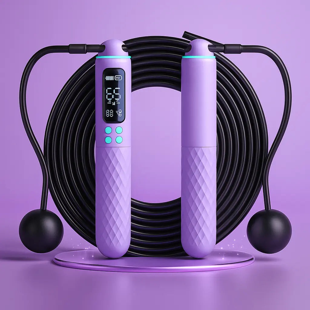 New Rechargeable USB Electronic Technology Jump Rope Wire Rope Adjustable Jump Rope Trainer Digital Wireless Calorie Counter - Novarashop