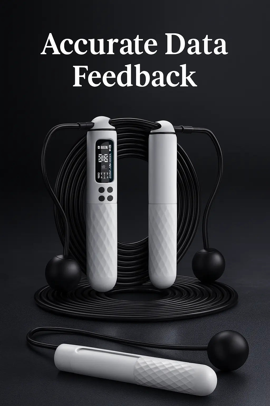 New Rechargeable USB Electronic Technology Jump Rope Wire Rope Adjustable Jump Rope Trainer Digital Wireless Calorie Counter - Novarashop