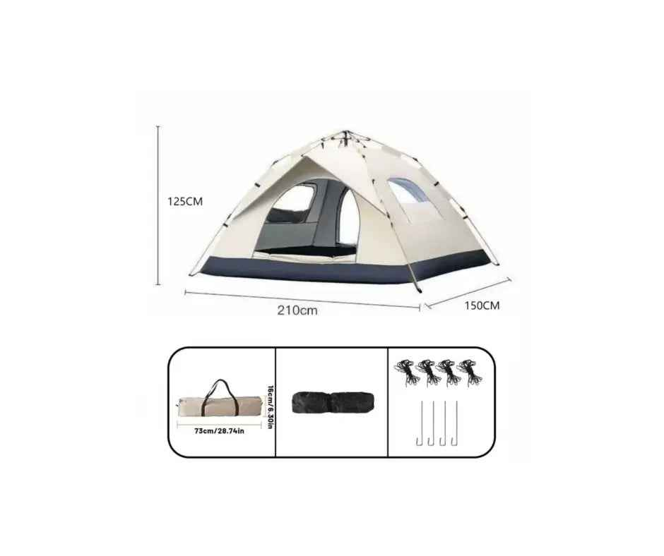 Outdoor Automatic Quick-opening Tent Automatic Rainproof Sunshine-proof Tent Fishing Beach Sunshine Shelter 4 person tents